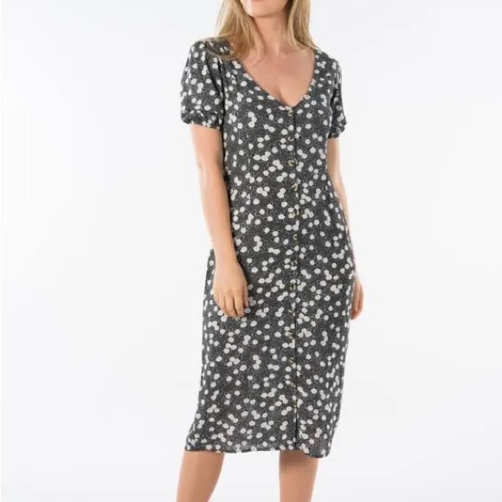 Amuse Society Gracie Floral Button Front Dress - XS